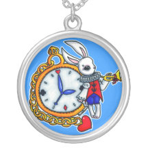 White Rabbit pocket watch Custom Necklace