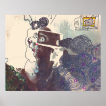 white rabbit poster