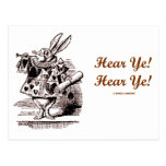 White Rabbit Trumpet Hear Ye! Hear Ye! Wonderland Post Cards