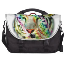 White Rainbow Tiger Commuter Bag