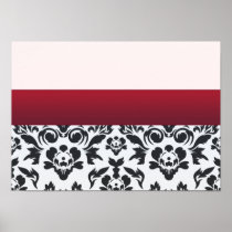 White Red Damask special gift Posters