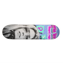 White Ribbon Custom Skate Board