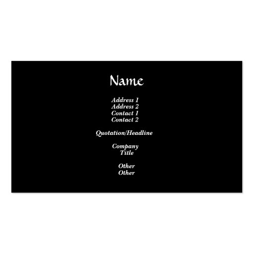 White Rose #1 Business Cards