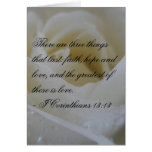 White Rose Bible Verse Wedding Greeting Greeting Card