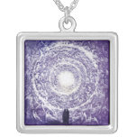 White Rose by Gustave Doré Pendant Necklace