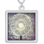 White Rose by Gustave Doré Pendant Necklace