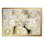 White Rose Elegance Template Greeting Card