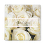 White Rose Elegance Template Magnets