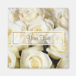 White Rose Elegance Template Magnets