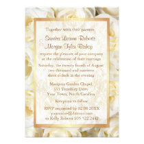 White Rose Floral Wedding Invitation invitations
