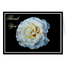 White Rose Thank You Card