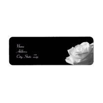 White Rose Wedding Return Address Label labels