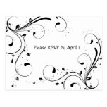 White RSVP Post Card