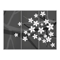 White Sakura  Wrapped Canvas canvas prints