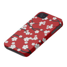 White Sakuras Cherry Blossoms iPhone CaseMate Case-Mate iPhone 4 Case