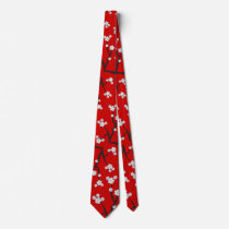 White Sakuras II Cherry Blossoms Gift  Tie