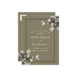 White Sakuras Save The Date Announcement Postcard