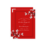 White Sakuras Save The Date Announcement Postcard