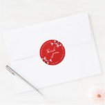 White Sakuras Thank You Favor Gift Label Sticker