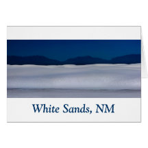 White Sands Dune at Night Greeting Card