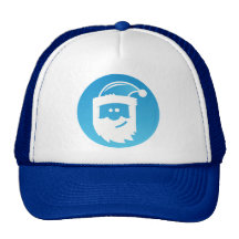 White Santa Silhouette Trucker Hat
