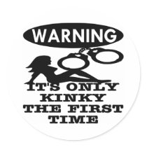 White Sexy Round Stickers