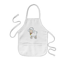 White Sheep baby apron