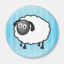 White Sheep Fridge Magnets