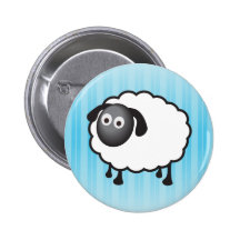 White Sheep Pinback Button