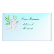 White Siamese Fighting Fish Buisness Card Business Card Template