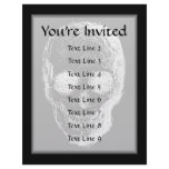 White Skull Design Letterhead Paper. Invite Custom