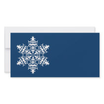 White Slowflakes Ice Crystals Photo Cards