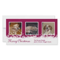 White Snowflake Christmas red holiday custom
