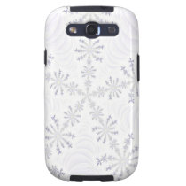 White Snowflake Fractal Samsung Galaxy S3 casemate cases
