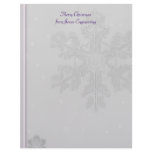 White Snowflakes on Silver with Purple Background Customized Letterhead