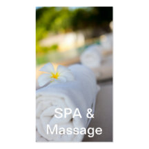 White SPA towel Business Card