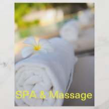 White SPA towel Custom Flyer
