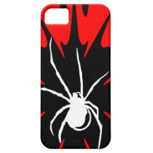 white spider / red and black coques iPhone 5 Case-Mate