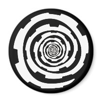 White Spiral Gear magnets
