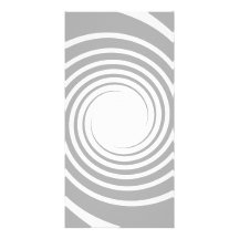White spiral on light grey. customized photo card