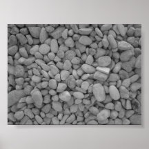 White Squared Rock Print