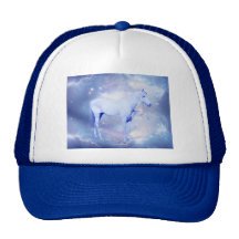 White stallion fantasy trucker hats