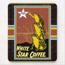 White Star Coffee Frog Mousepad