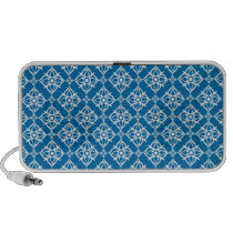 White Star Damask on Cerulean Blue speakers