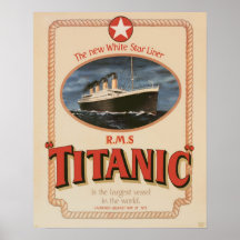 White Star Line RMS Titanic Poster