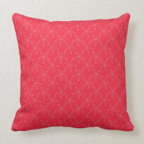 White Star Pattern on Bright Pink pillows