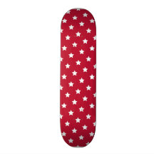 White Stars On Red Skateboard
