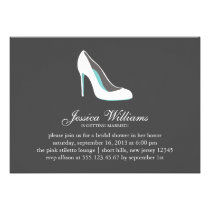 White Stiletto Heel Bridal Shower invitations