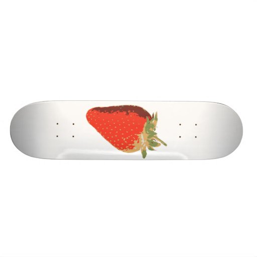 White Strawberry Skateboard