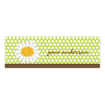 White Summer Daisy Fun Custom Thank You Gift Tag / Business Card Templates